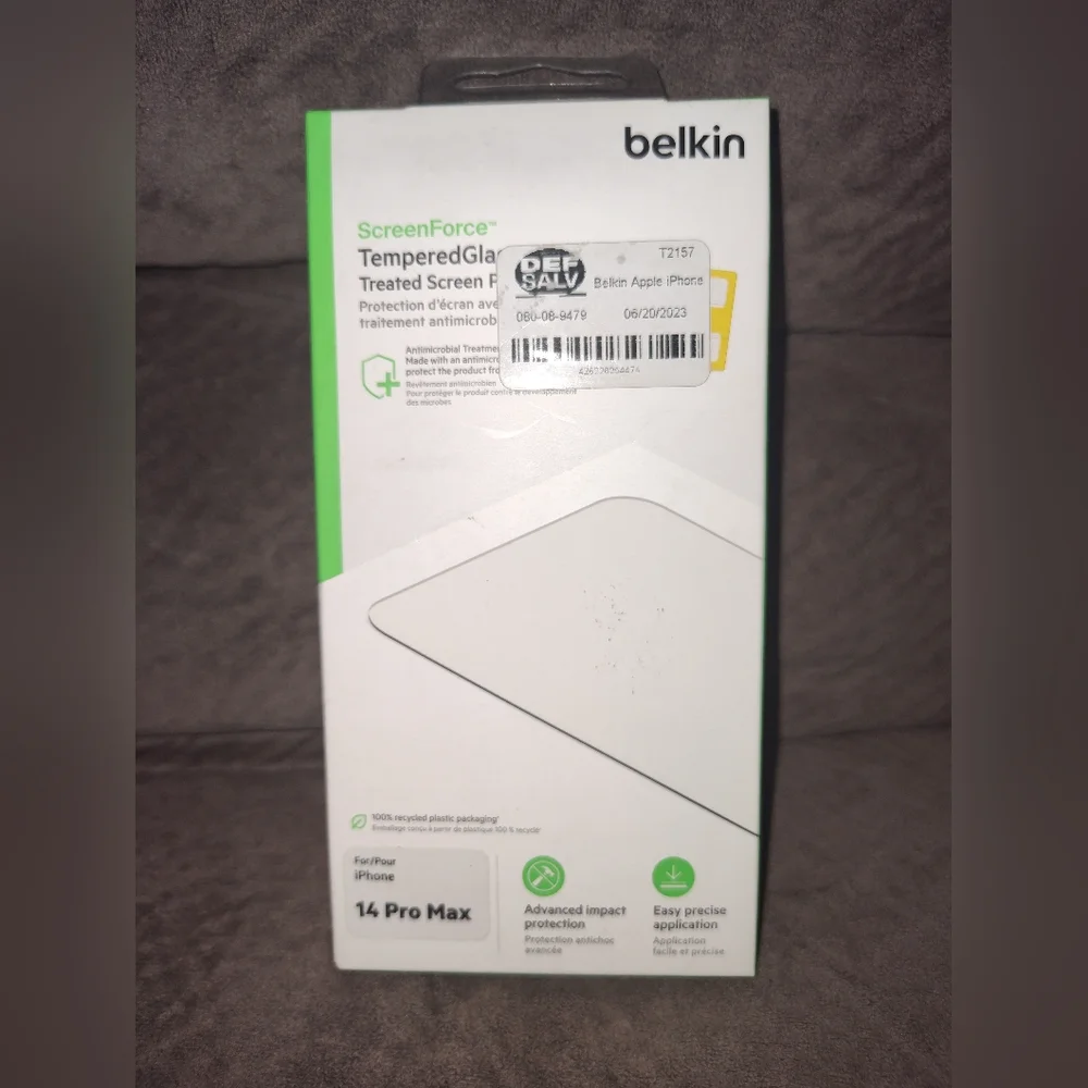 Belkin ScreenForce Screen Protector Tempered Glass for iPhone 14 Pro Max